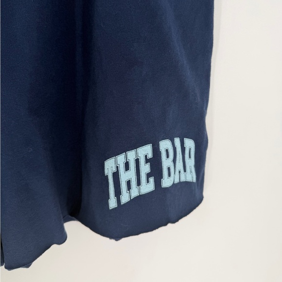 The Bar Varsity Cotton Navy Blue Athletic Shorts - Picture 3 of 6